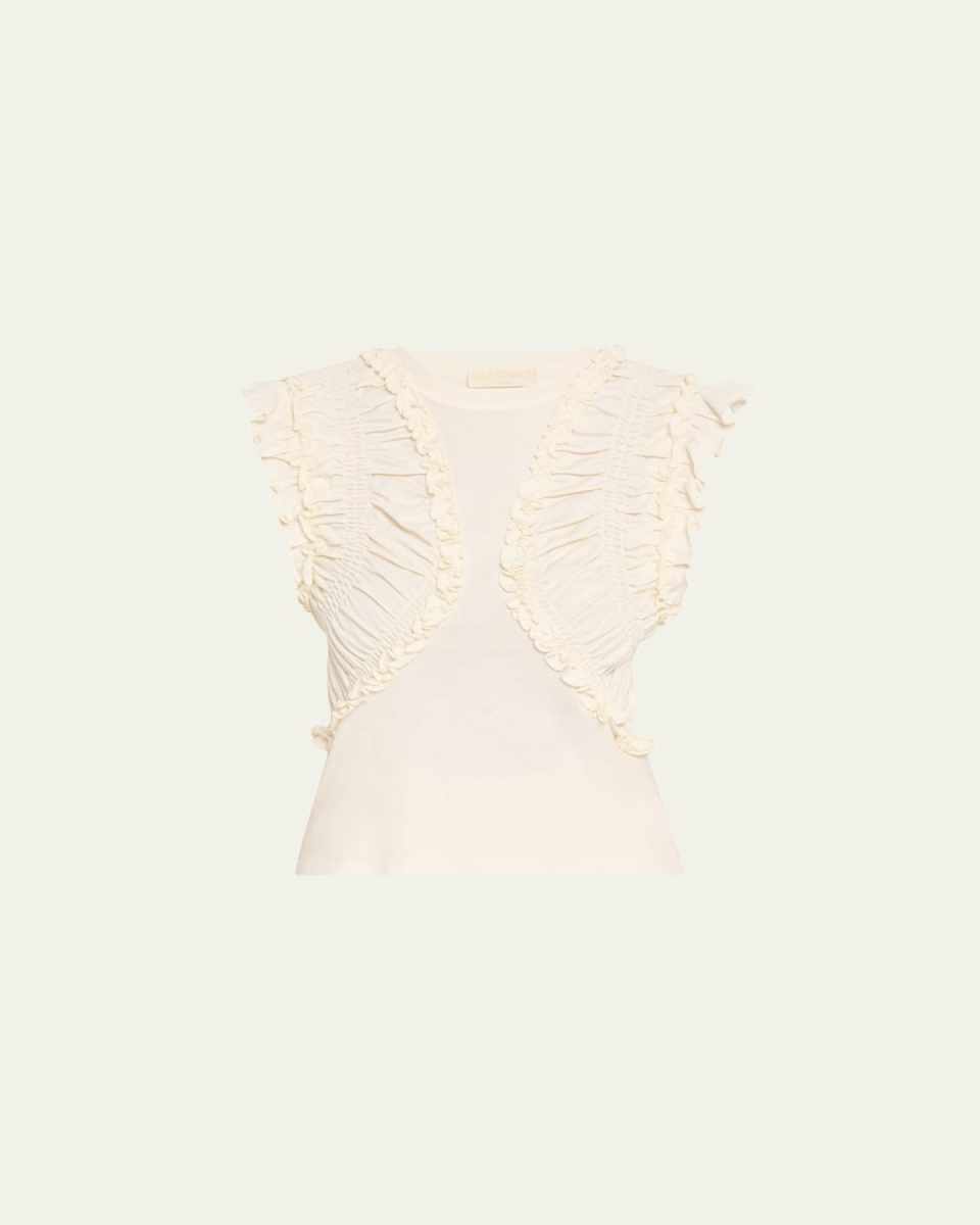 Val Sleeveless Ruffled Top